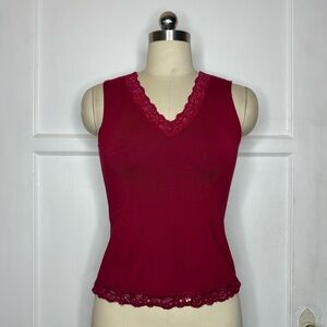 Vol 1 burgundy tank top